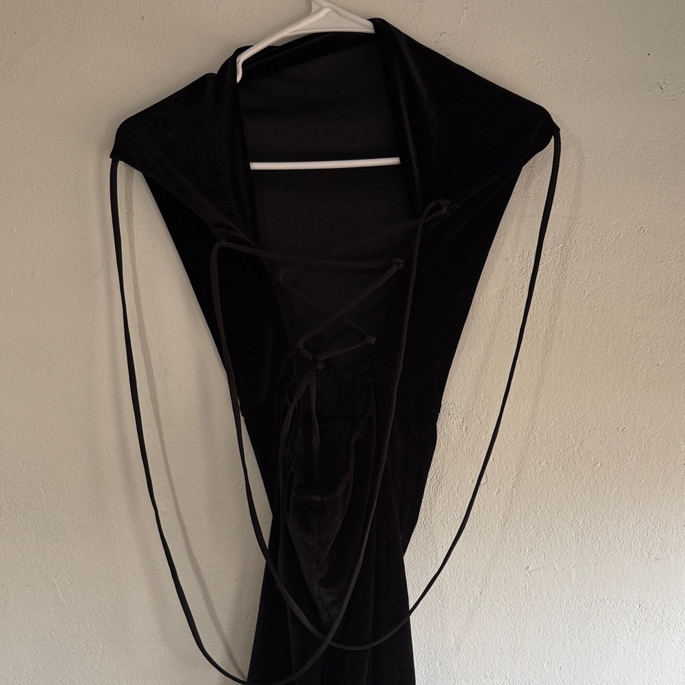 Lucy in the Sky Black Hooded Dress